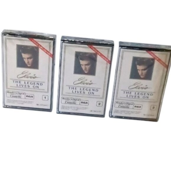 Elvis Presley Elvis The Legend Lives On 3 Cassettes Readers Digest 1986 SEALED - Picture 5 of 6